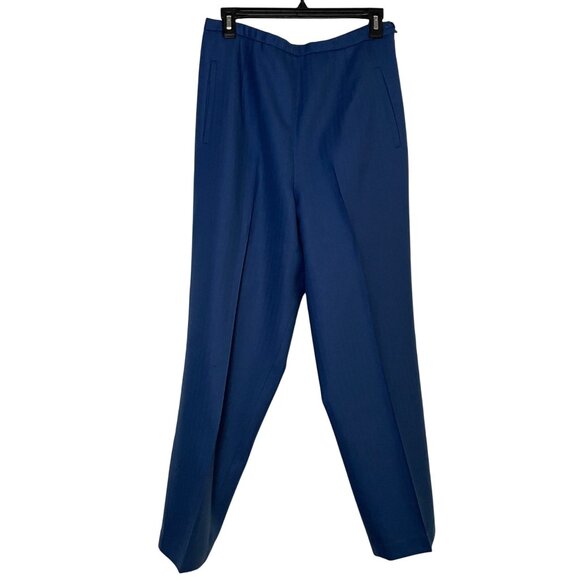 Pendleton Women’s Flat Front Trousers Slacks Pants Size 10 Blue 100% Wool Lined - Picture 14 of 14